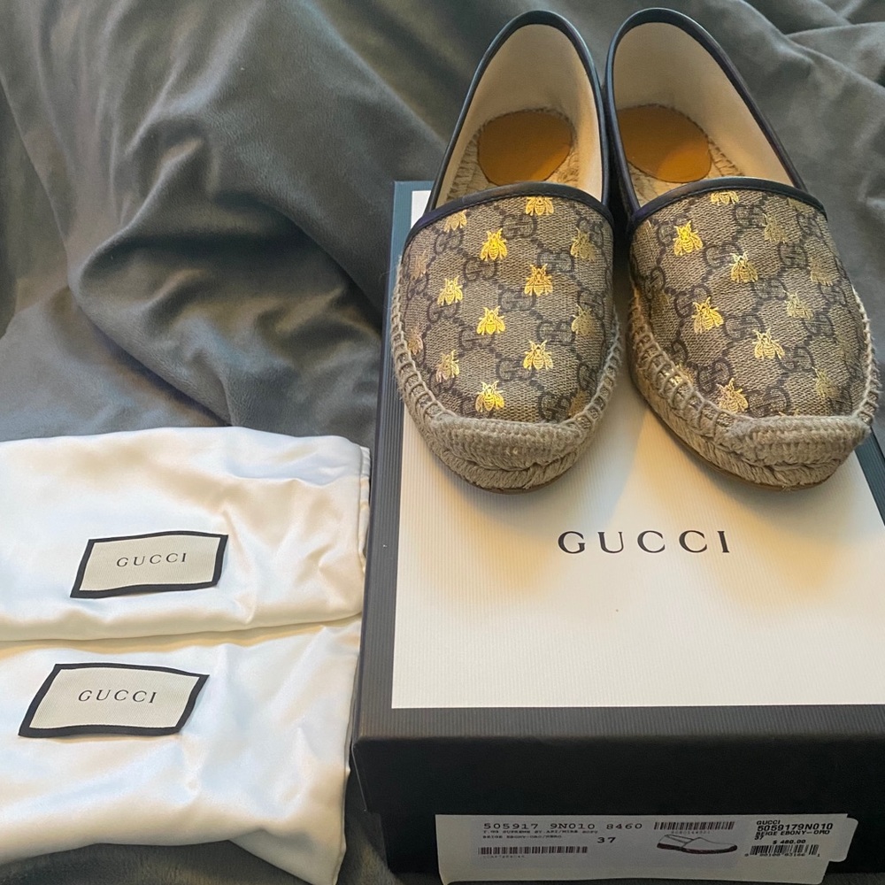 Gucci GG Supreme Coated Canvas Espadrilles
